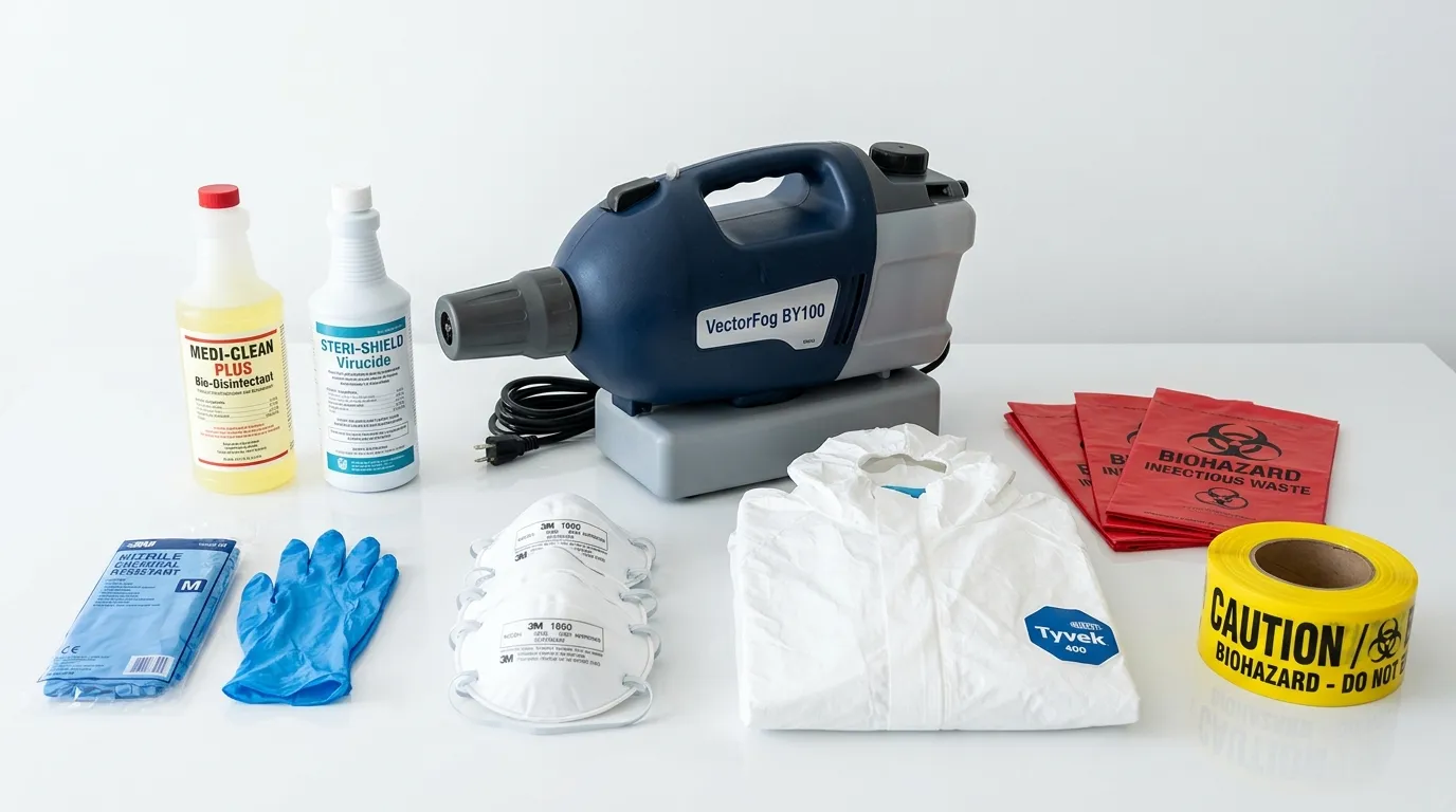 Professional biohazard remediation crew working in Willingboro